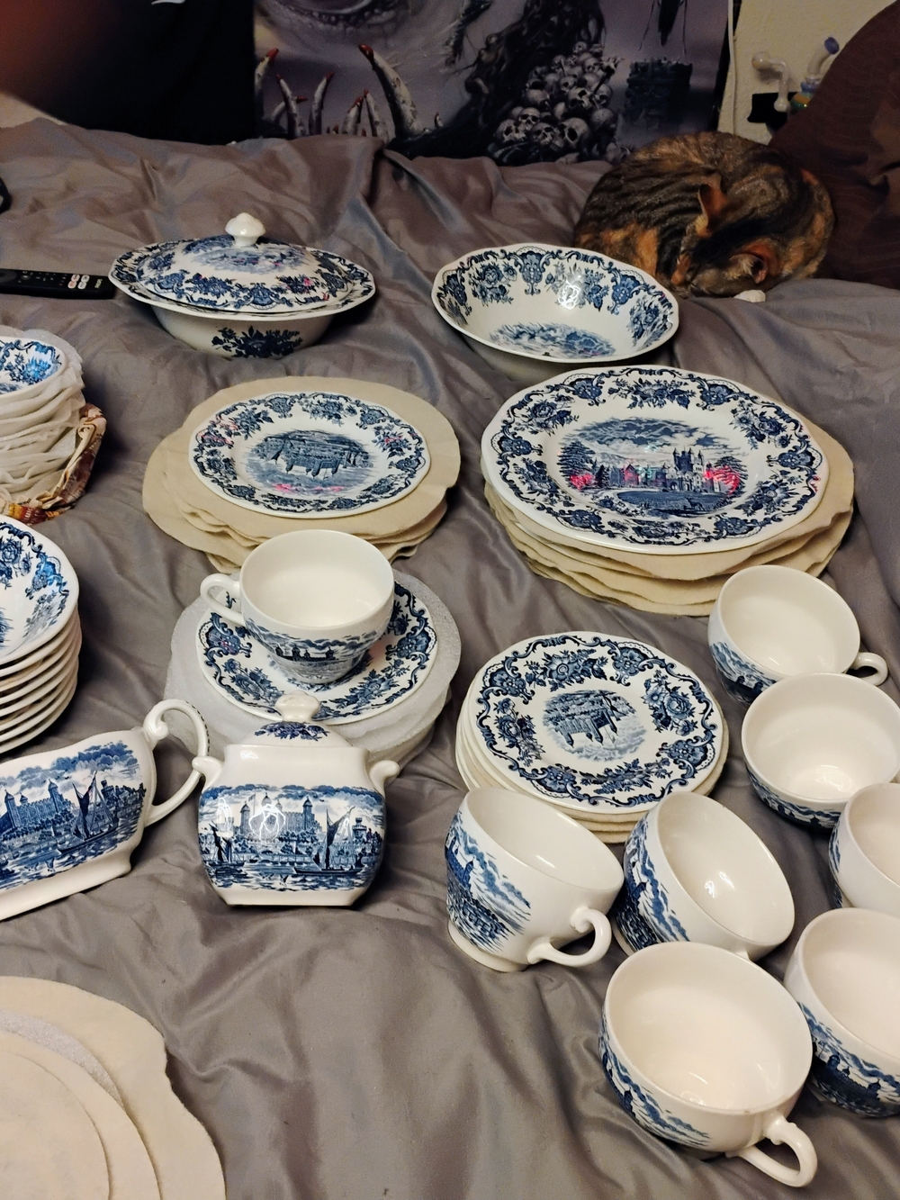 Antique 60 Piece Enoch Wedgwood Tunstall Royal Homes Of Britian